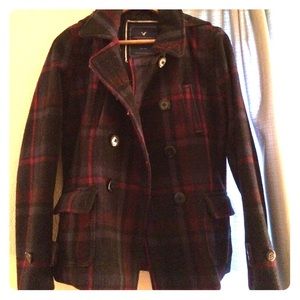 Plaid Pea Coat