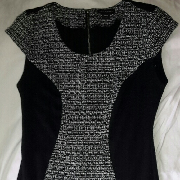 Metaphor black and tweed-look dress