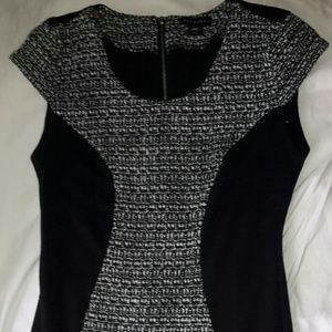 Metaphor black and tweed-look dress