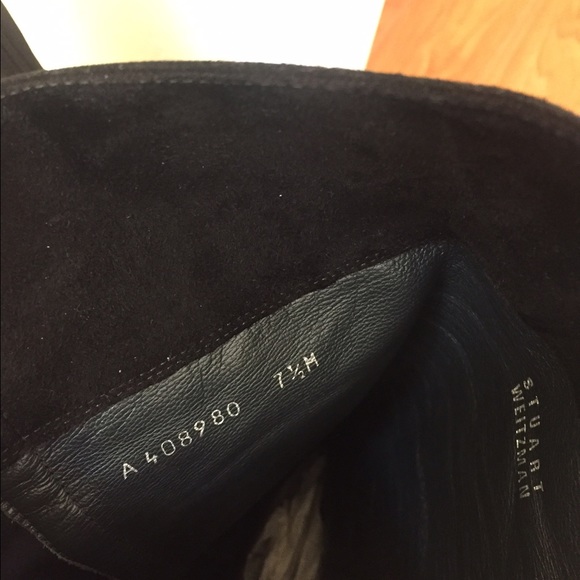 Stuart Weitzman 5050 suede black size 7.5 - Picture 2 of 4