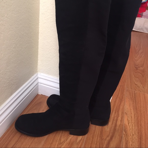 Stuart Weitzman 5050 suede black size 7.5 - Picture 3 of 4