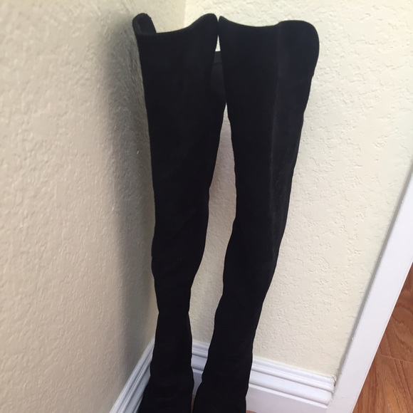 Stuart Weitzman 5050 suede black size 7.5 - Picture 4 of 4