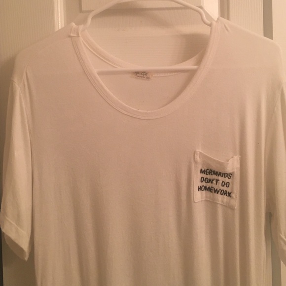 Brandy Melville Mermaids Don't Do Homework Tee