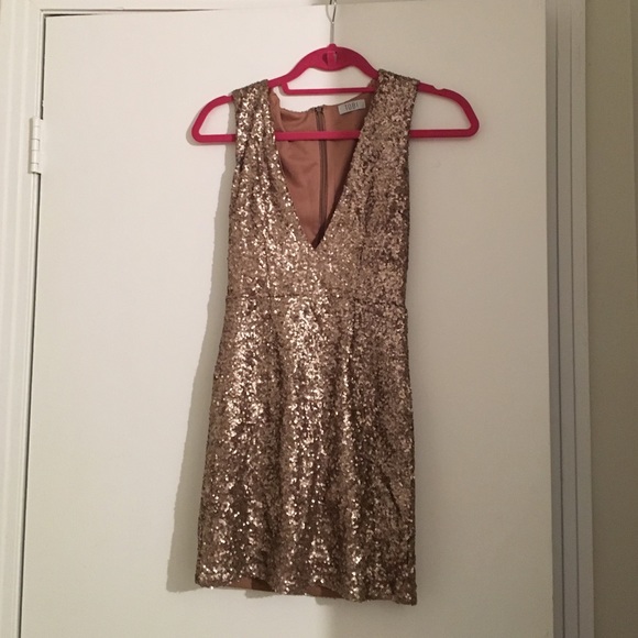Tobi sequin gold dress worn once!