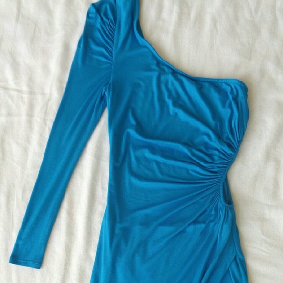 Bebe One shoulder long sleeved dress - Picture 3 of 4