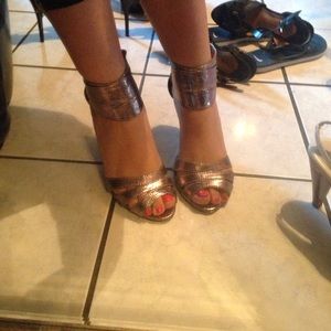 Copper colored heels