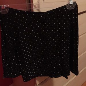 Black and white button skirt