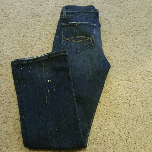 Abercrombie Gold Splattered Jeans