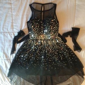 Black sequin dress party cocktail dress
