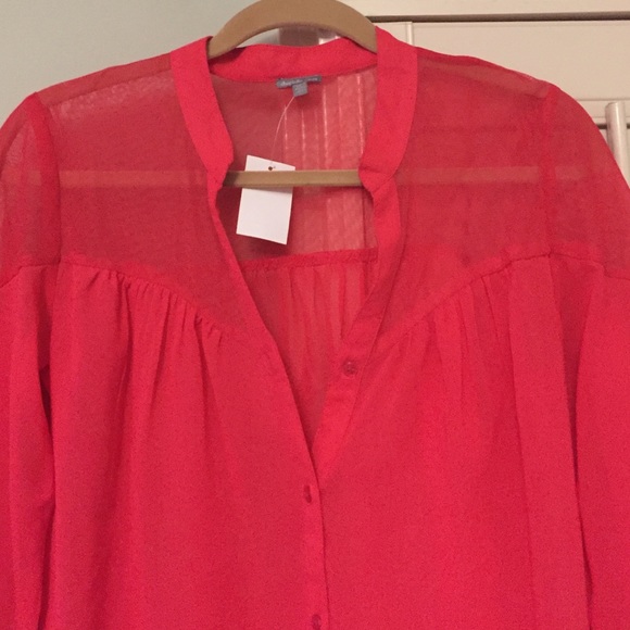 Charlotte Russe Bright Coral Top - M - NWT - Picture 2 of 4