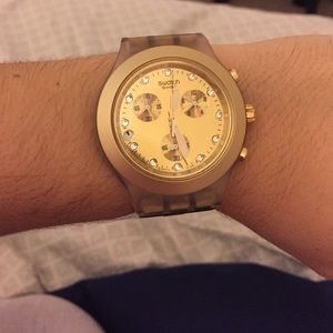 Gold swatch watch!
