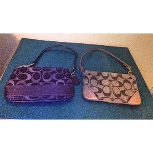 two coach wristlets.