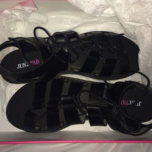 Black Strappy Sandals