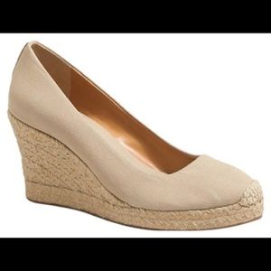 J. Crew Seville Espadrille Wedges in Nude