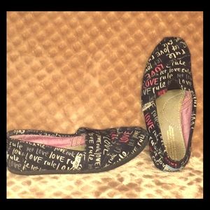Graffiti print women's Toms
