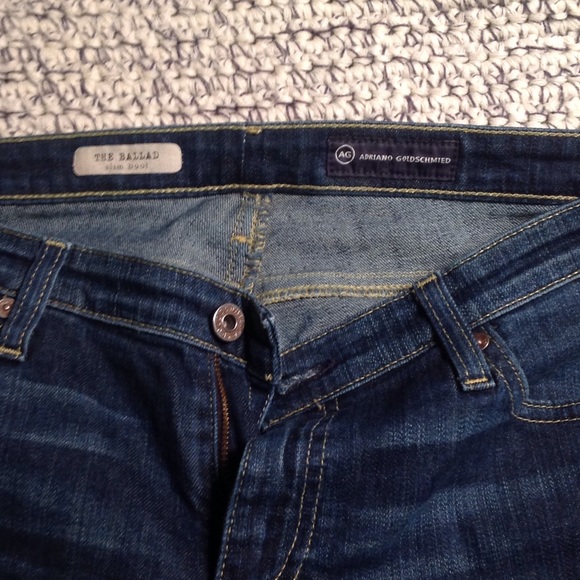 AG The Ballard slim boot medium dark.  Inseam "28