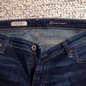 AG The Ballard slim boot medium dark.  Inseam "28