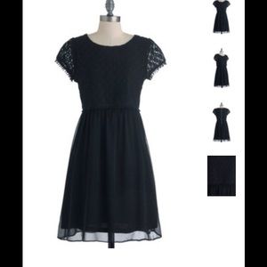 Textured little black dress