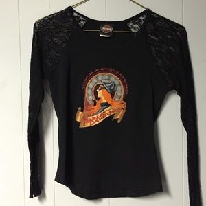 Harley Davidson laced sleeved tee shirt
