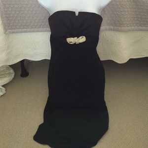 Black tube top gown