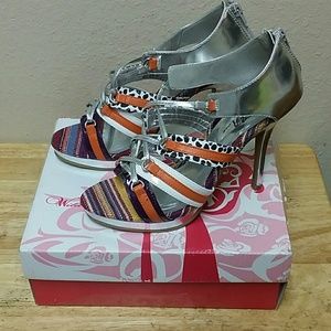 Wild Rose Multi colored summer heel