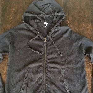 Splendid XS Black Zip Up Hoodie