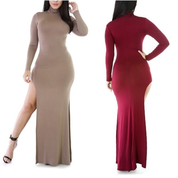 Long slit dress
