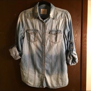 Denim Button Up Blouse