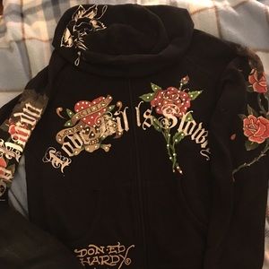 Ed hardy "love kills slowly" hoodie in medium