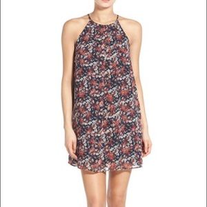 Lush Pleat Detail Chiffon Trapeze Dress