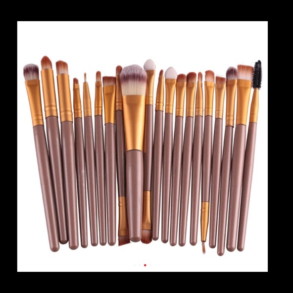 New gold color 20ps makeup brushes set