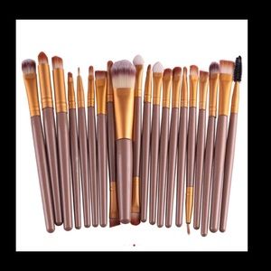 New gold color 20ps makeup brushes set