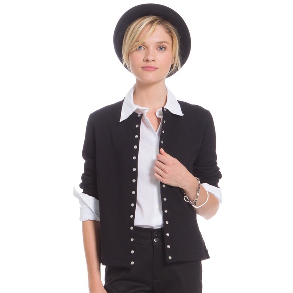 Agnis b. Agnes b. Snap Pearl Button Cardigan Size2