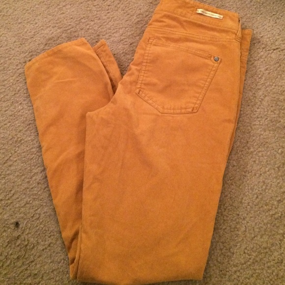 Anthropologie/Pilcro mustard corduroy pants