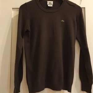 Lacoste brown sweater, perfect for the fall!