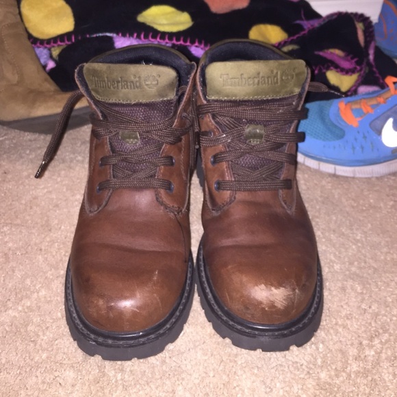 Dark brown timberland boots