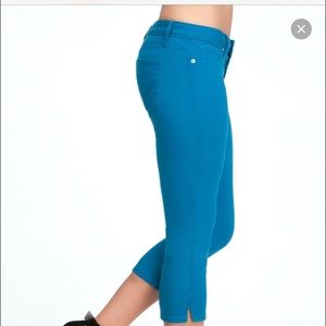 Bebe Side Slit Capri Jean