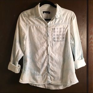 Denim Button Up Blouse