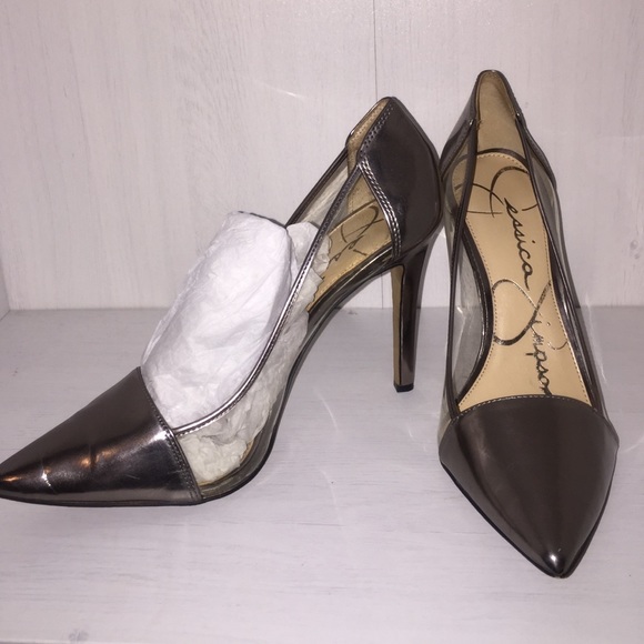 Clear outline heels Jessica Simpson worn 3 times - Picture 1 of 4