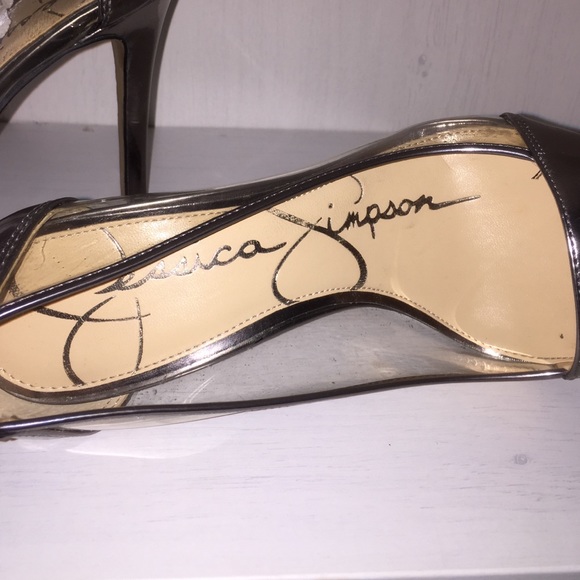 Clear outline heels Jessica Simpson worn 3 times - Picture 2 of 4