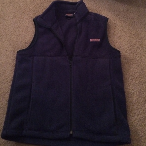 Vineyard Vines navy fleece vest