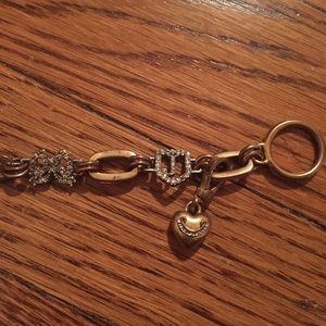 Juicy Couture Two-Tone Pave Vintage Charm Bracelet