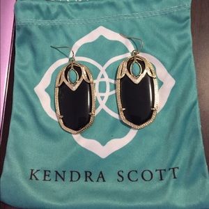Black with Turquoise in Gold Kendra Scott Earrings