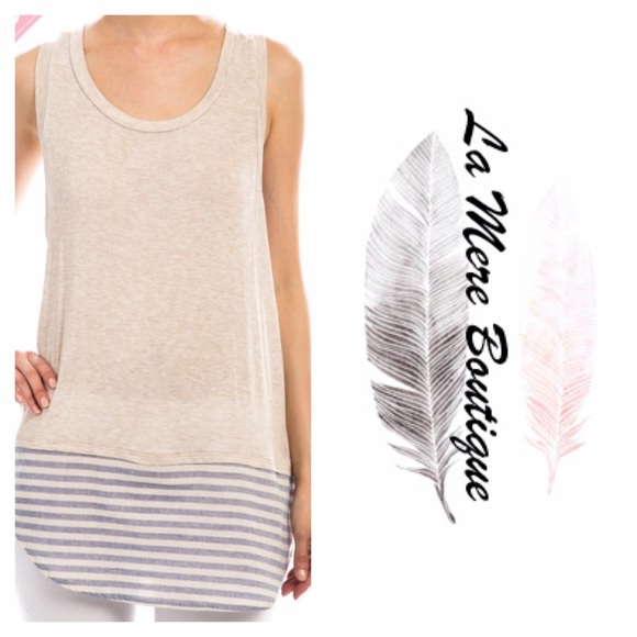 Color block striped tank