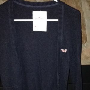 Hollister Knit sweater navy blue