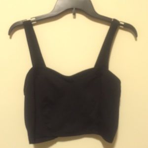 Black bralette crop top