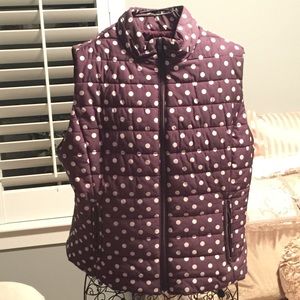 LOFT Quilted Polka Dot Puffer Vest