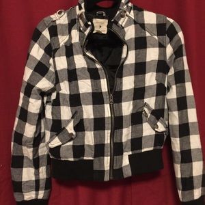 Forever21 Black&White Plaid Jacket
