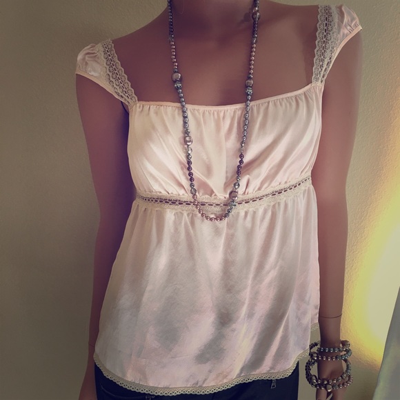 Ballet pink silk top. Size M Juicy Couture