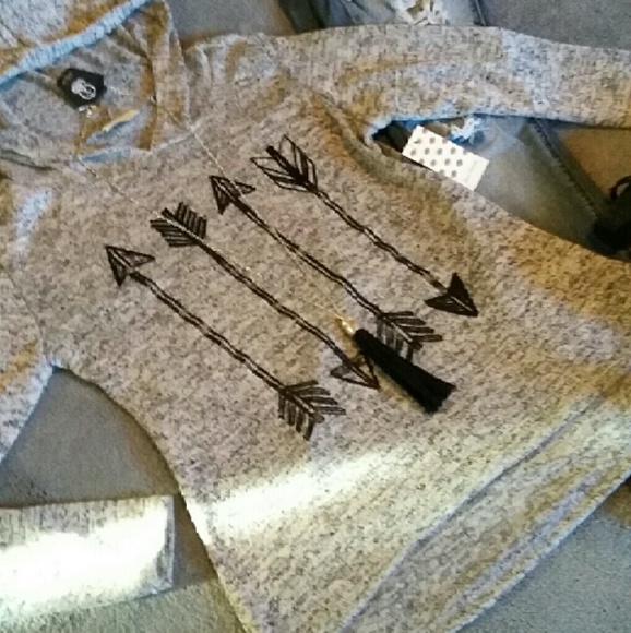 SOLD Face Kisses printed hooded top